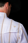 The Tristan Long Sleeve Pearl Snap Shirt in Cream