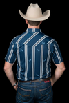 The Rhett Pearl Snap Polo in Blue