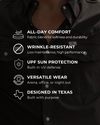 CORE - Men's Blue Long Sleeve Pearl Snap Shirt