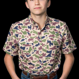 Kid's Camo Short Sleeve Pearl Snap Shirt