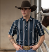 The Rhett Pearl Snap Polo in Blue