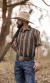 The Rhett Pearl Snap Polo in Brown