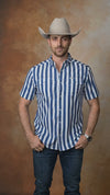 The Liam in Blue - Short Sleeve Snap (FINAL SALE)
